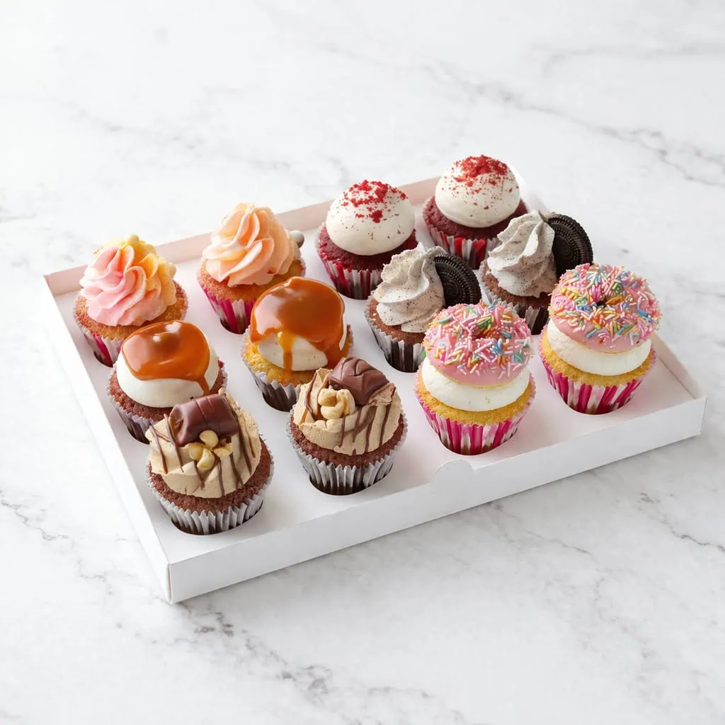 12 cupcakes box - choose your favourite flavours