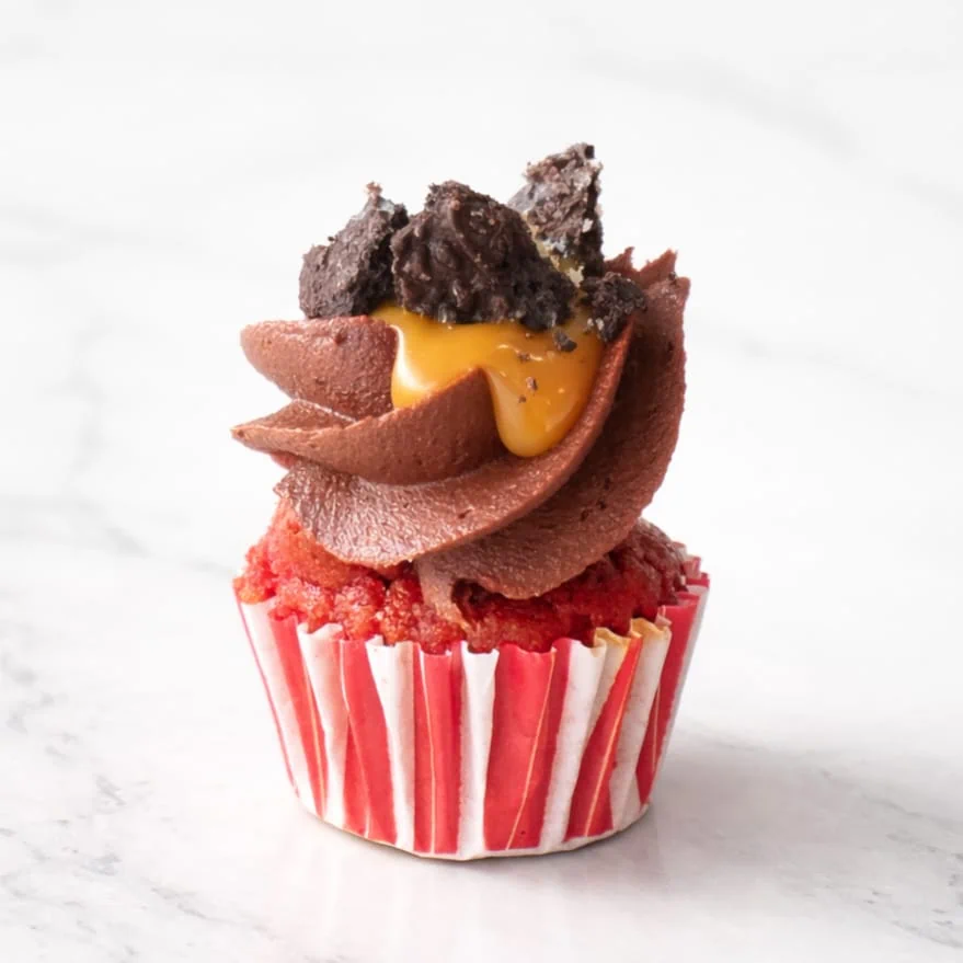 Mini Red Velvet Volcano Cupcake