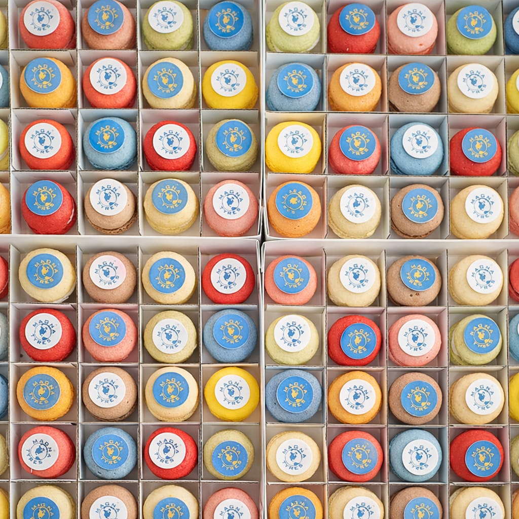 Selection of Logo Macarons