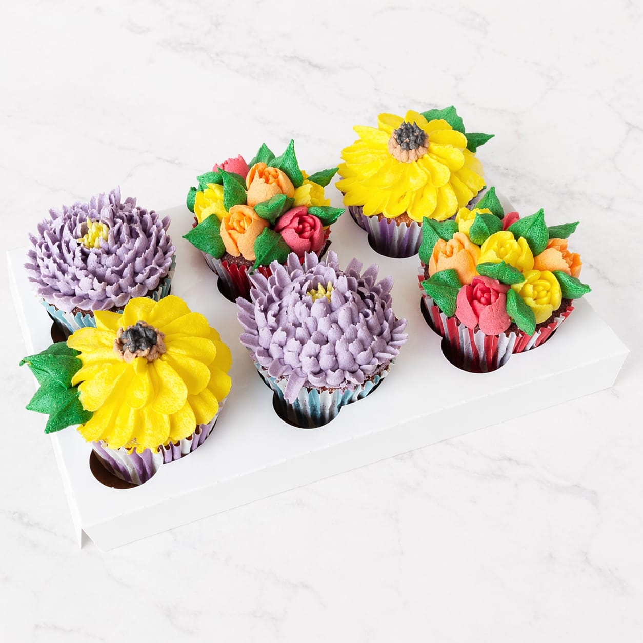 Box of 6 cupcakes for Mother's Day