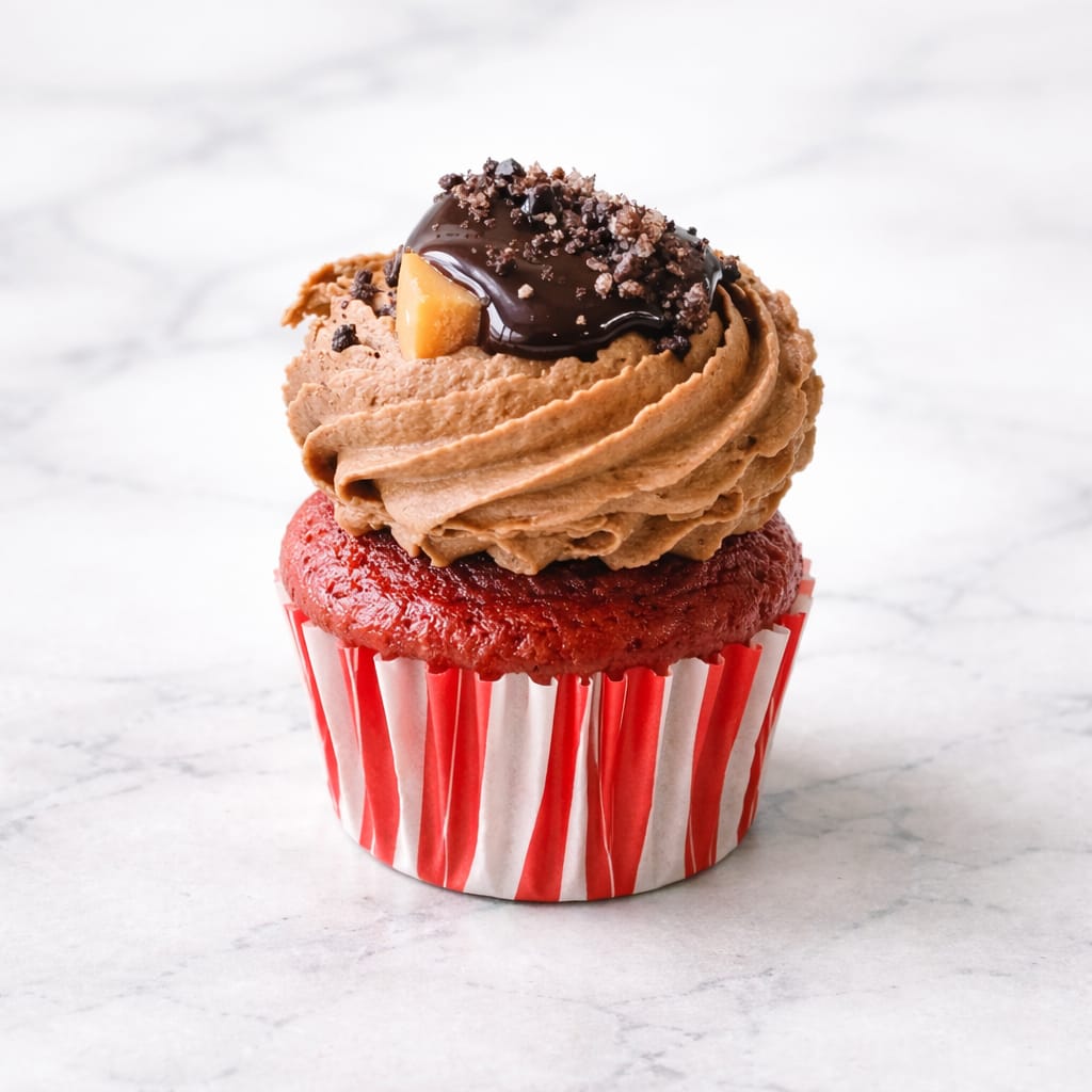 Mini Red Velvet Volcano Cupcake