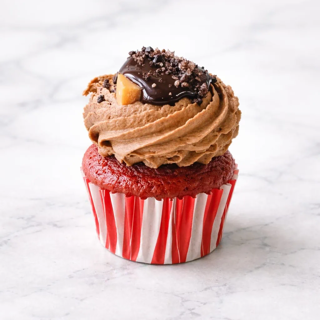 Mini Red Velvet Volcano Cupcake