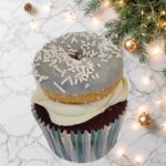 Snow donut cupcake