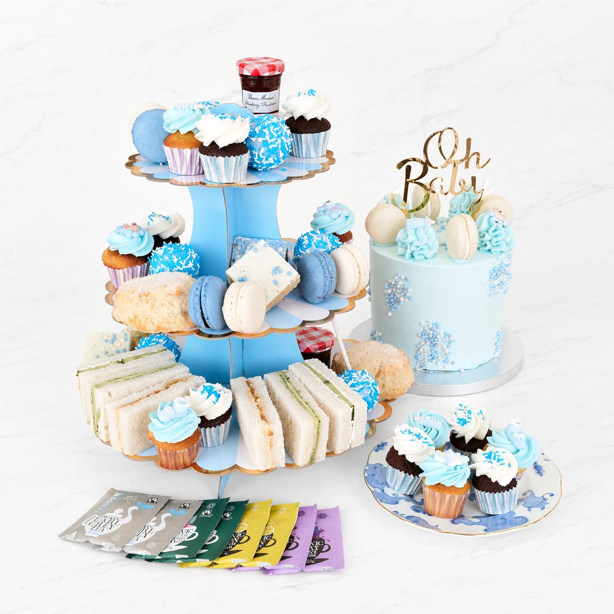 Luxury Babyshower High Tea Celebration Package includes gourmet finger food and desserts.