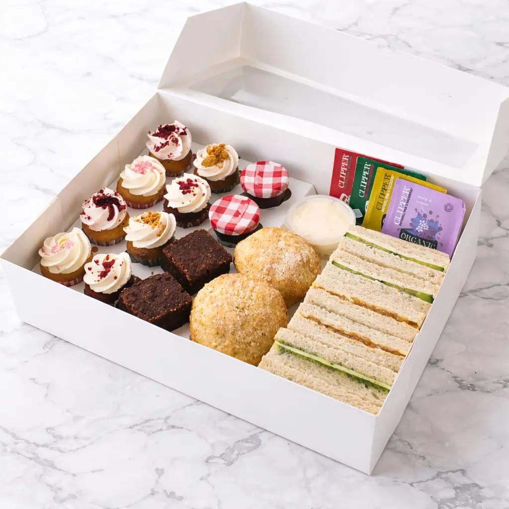 Elegant Vegan High Tea setup from Ten to Three Bakery