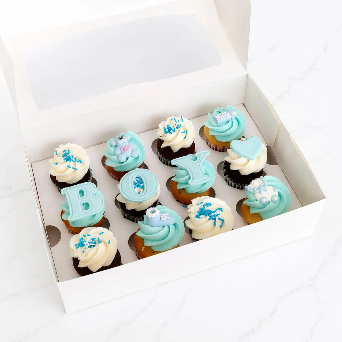 Baby Boy Cupcake Box