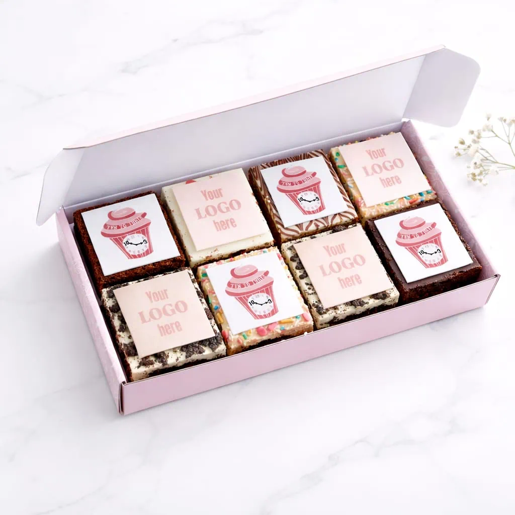 Box 9f 8 brownies - all with logos