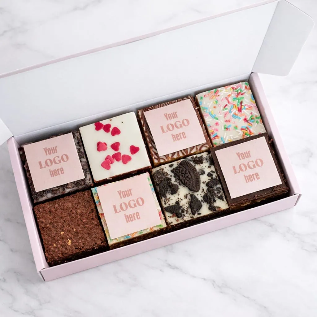 Box of 8 Brownies - 4 with logos