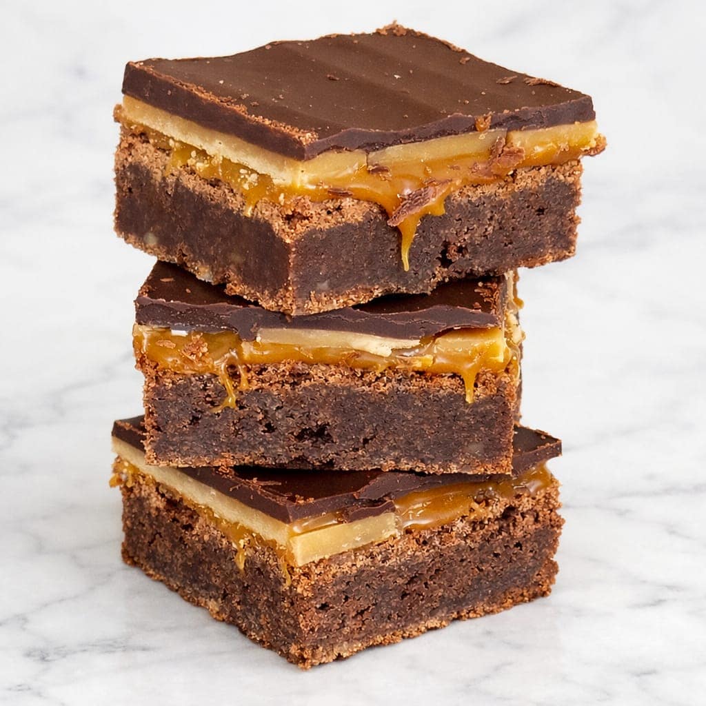 Salted Caramel Brownie topped with caramel pieces